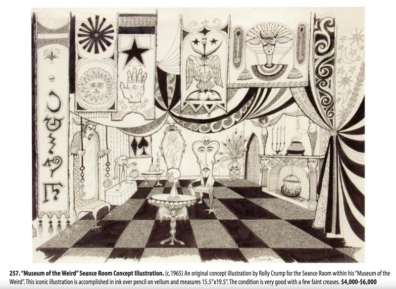 Illustration for article titled Rare Concept Art for Disneyland's Haunted Mansion Goes Up For Auction